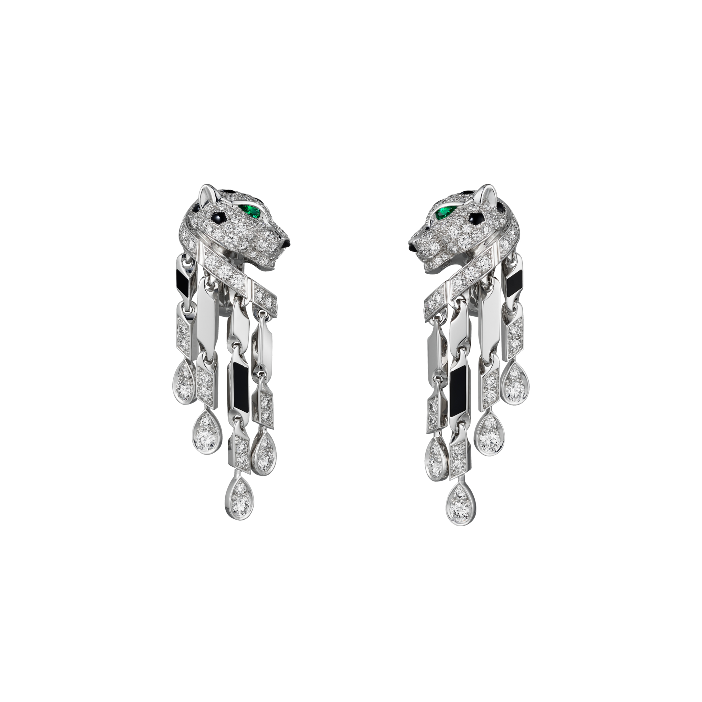 CARTIER PANTHÈRE WHITE GOLD, ONYX, EMERALD, DIAMOND DE CARTIER EARRINGS H8000780 CARTIER PANTHÈRE WHITE GOLD, ONYX, EMERALD, DIAMOND DE CARTIER EARRINGS H8000780